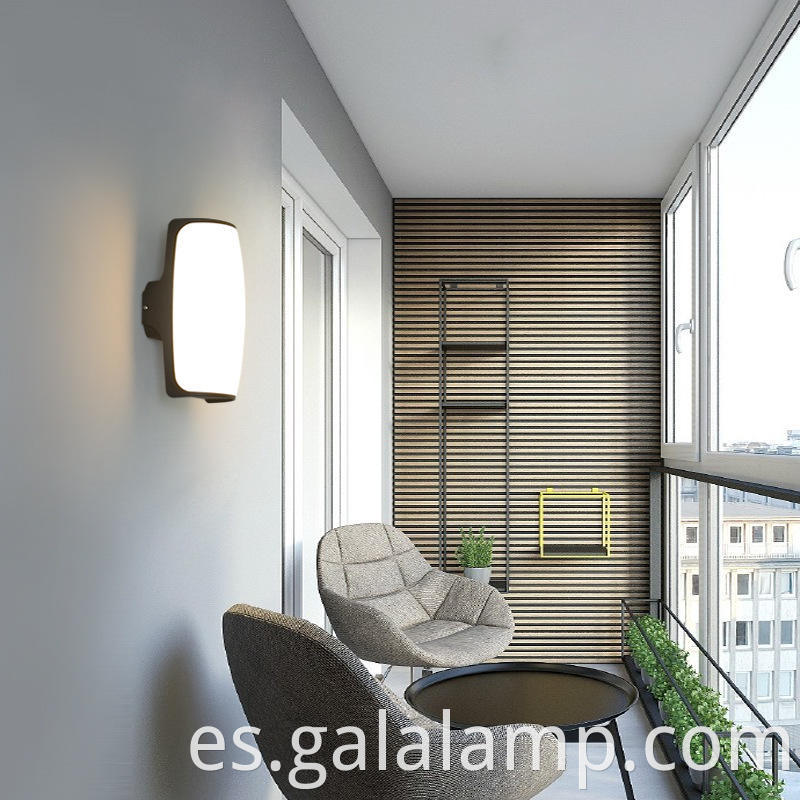 Lámpara de pared de jardín exterior geométrica contemporánea Contemporary geometric outdoor garden wall lamp